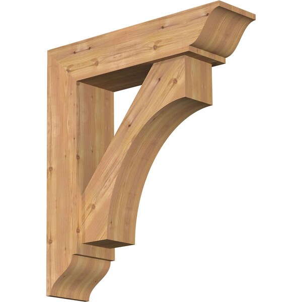 Ekena Millwork Westlake Traditional Smooth Bracket w/ Offset Brace, Western Red Cedar, 7 1/2"W x 30"D x 34"H BKT0806X30X34WTL01SWR - main